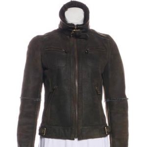 Dolce & Gabbana Suede Shearling Jacket